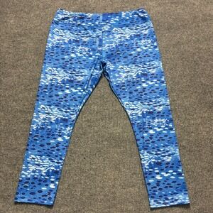 Guy Harvey Womens Leggings Size 2XL Blue‎ Camo Print Pull On Stretch Activewear